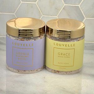 Louvelle - Sophia Blackberry & Rose Bath Soak & Grace White floral Bath Soak